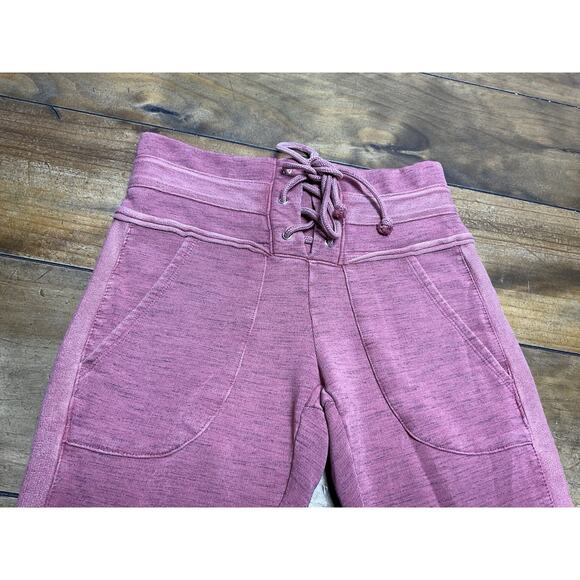 Free People Movement French Terry Bodhi Leggings Pink SMALL - Picture 3 of 10